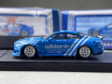 Load image into Gallery viewer, Liberty 1:64 Blue Mustang Muscle Widebody Sports Model Diecast Metal Car New Collection