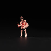 Load image into Gallery viewer, 1:64 Painted Figure Model Miniature Resin Diorama Toy Woman Sitting On Toilet