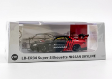 Load image into Gallery viewer, CM 1:64 Black Advan GTR ER34 LBWK Skyline Sports Model Diecast Metal Car New Collection