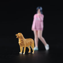 Load image into Gallery viewer, 1:64 Painted Figure Model Miniature Resin Diorama Sand Pet Dog Golden Retriever New