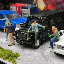 Load image into Gallery viewer, 1:64 Painted Figure Mini Model Miniature Resin Diorama Cheers Chat Drinking Man