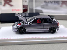 Load image into Gallery viewer, Model1 1:64 JDM Gray Civic EK9 R Hatchback Sports Model Diecast Metal Car New Collection