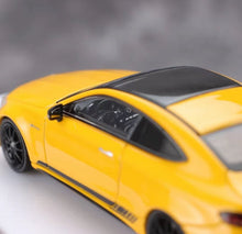 Load image into Gallery viewer, Howie 1:64 Yellow C63s Coupe Sports Model Diecast Metal Car New Collection