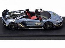 Load image into Gallery viewer, RM 1:64 Grey Aventador svj #63 Sports Model Diecast Metal Car BN