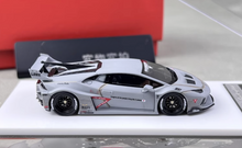 Load image into Gallery viewer, 1:64 Flame Grey Huracan GT LP610 LBWK Racing Sport Model Diecast Resin Car New Collection