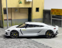 Load image into Gallery viewer, HKM 1:64 White Gemera Super Racing Sports Model Diecast Metal Car