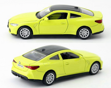 Load image into Gallery viewer, CCA 1:42 Green BMW M4 Coupe Racing Sports Model Toy Diecast Metal Car BN