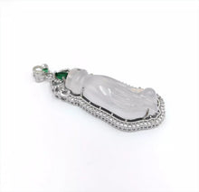 Load image into Gallery viewer, Nature Jade Budha Hand Pendant Necklace Gift Jewelry charm Blessing Lucky New b