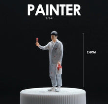 Load image into Gallery viewer, 1:64 Painted Figure Mini Model Miniature Car Scenes Resin Painter Worker Man