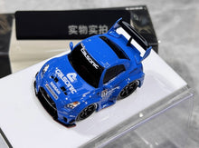 Load image into Gallery viewer, KR 1:64 Blue LBWK GTR R35 #12 Cute Q Sports Model Diecast Resin Car New Collection