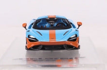 Load image into Gallery viewer, CM 1:64 Blue Orange 765LT Super Racing Sports Model Toy Diecast Metal Car Box