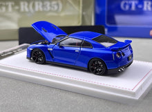 Load image into Gallery viewer, FH 1:64 Blue JDM Skyline GTR R35 Racing Sports Model Diecast Metal Car New Collection