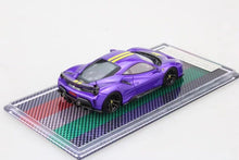 Load image into Gallery viewer, U2 1:64 Purple Novitec 488 Pista Racing Sports Model Diecast Resin Car Box New