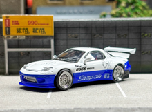 Load image into Gallery viewer, Master 1:64 JDM White RX7 FD Pandem Racing Sports Model Diecast Metal Car New Collection
