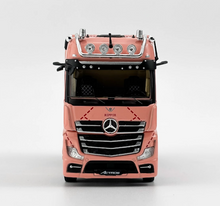 Load image into Gallery viewer, 1:64 Pink Actros Gigaspace 4x2 Trailer Truck LFA #23 Model Diecast Metal Car