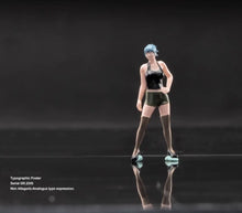 Load image into Gallery viewer, 1:64 Painted Figure Mini Model Miniature Resin Diorama Toy Blue Hair Beauty Girl