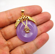 Load image into Gallery viewer, Nature Jade Purple Fortune Pendant Necklace Gift Jewelry charm Blessing Lucky