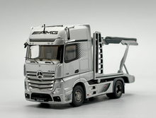 Load image into Gallery viewer, 1:64 Silver AMG Actros Gigaspace 4x2 Trailer Truck Model Diecast Metal Car