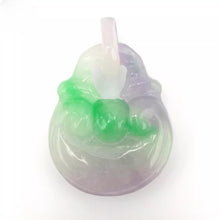 Load image into Gallery viewer, Nature Jade Ingot Pendant Necklace Gift Jewelry charm Blessing Lucky Wealth c