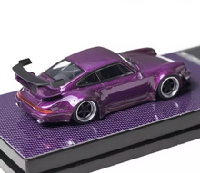 Load image into Gallery viewer, Flame 1:64 Purple Carbon RWB 964 Sports Model Diecast Metal Car New Collection