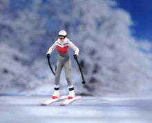 Load image into Gallery viewer, 1:64 Painted Figure Model Miniature Resin Diorama Sand Skii Snowboard Sports Toy Collection
