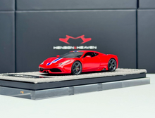Load image into Gallery viewer, HH 1:64 Red Blue Stripe 458 Speciale Sports Model Diecast Resin Car New Collection