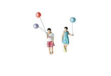 Load image into Gallery viewer, 1:64 Painted Figure Mini Model Miniature Resin Diorama Kite Flying Set Boy Kid