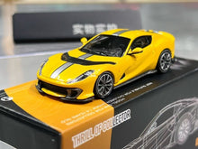 Load image into Gallery viewer, TOC 1:64 Yellow 812C Coupe Racing Sports Model Diecast Metal Car New Collection