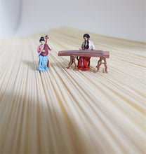 Load image into Gallery viewer, 1:64 Painted Figure Model Miniature Resin Diorama Sand Antiquities Pipa Guzheng