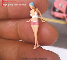 Load image into Gallery viewer, 1:64 Painted Figure Mini Model Miniature Resin Diorama Sand Sexy Lady Hot Girl