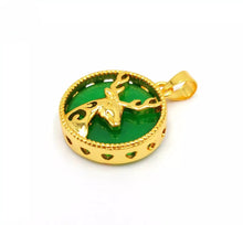 Load image into Gallery viewer, Nature Jade Deer Reindeer Pendant Necklace Gift Jewelry charm Blessing Lucky a