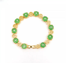Load image into Gallery viewer, Nature Jade Beaded Bracelet Jewelry Blessing Lucky Fortune Gift For Her Green HH
