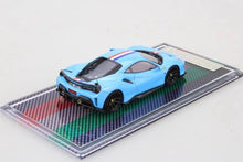 Load image into Gallery viewer, U2 1:64 Blue Novitec 488 Pista Racing Sports Model Diecast Resin Car Box New