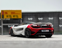 Load image into Gallery viewer, CM 1:64 White Red 765LT ELVA Racing Sports Model Diecast Metal Car New Collection