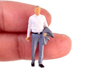 Load image into Gallery viewer, 1:64 Painted Figure Model Miniature Resin Diorama Business Man Woman Luggage
