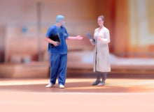 Load image into Gallery viewer, 1:64 Painted Figure Model Miniature Resin Diorama Sand Doctor Surgeon Lady Man