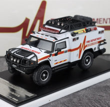 Load image into Gallery viewer, MK 1:64 White H2 Fire Dep. Rescue Vehicle ORV Model Diecast Metal Car New Collection