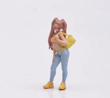 Load image into Gallery viewer, 1:64 Painted Figure Model Miniature Resin Sand Diorama Pretty Girl Trendy Look