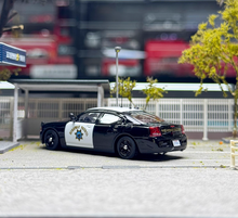Load image into Gallery viewer, Rollin 1:64 2008 Black CHP Police Charger Muscle Model Diecast Metal Car New Collection