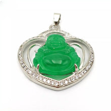 Load image into Gallery viewer, Nature Jade Laughing Budha Pendant Necklace Gift Jewelry charm Blessing Lucky s