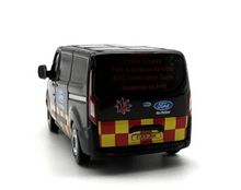 Load image into Gallery viewer, OXFORD 1:76 Black Transit Fire Rescue Vehicle Van Model Diecast Metal Car New Collection