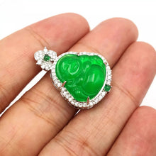 Load image into Gallery viewer, Nature Jade Budha Green Pendant Necklace Gift Jewelry charm Blessing Fortune new