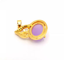 Load image into Gallery viewer, Nature Jade Purple Gourd Pendant Necklace Gift Jewelry charm Blessing Fortune