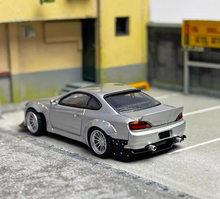 Load image into Gallery viewer, SW 1:64 Silver JDM S15 Slivia Widebody Racing Sports Model Diecast Metal Car