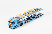 Load image into Gallery viewer, 1:64 Blue Gulf Actros Gigaspace 4x2 Trailer Truck Model Diecast Metal Car New Collection