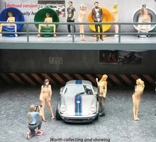 Load image into Gallery viewer, 1:64 Painted Figure Mini Model Miniature Resin Diorama Sand Sexy Girl Lady