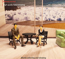 Load image into Gallery viewer, 1:64 Painted Figure Mini Model Miniature Resin Diorama Toy Sofa Table Chair Set