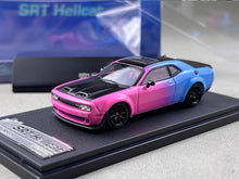 Load image into Gallery viewer, SH 1:64 Pink Blue Challenger SRT Hellcat Sports Model Diecast Metal Car New Collection
