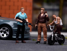 Load image into Gallery viewer, 1:64 Painted Figure Model Miniature Resin Diorama Toy Ganster Men Set Street