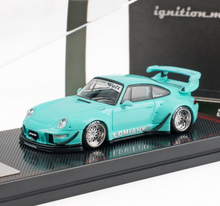 Load image into Gallery viewer, IG 1:64 Blue Green RWB 993 Classic Sports Model Diecast Metal Car New Collection